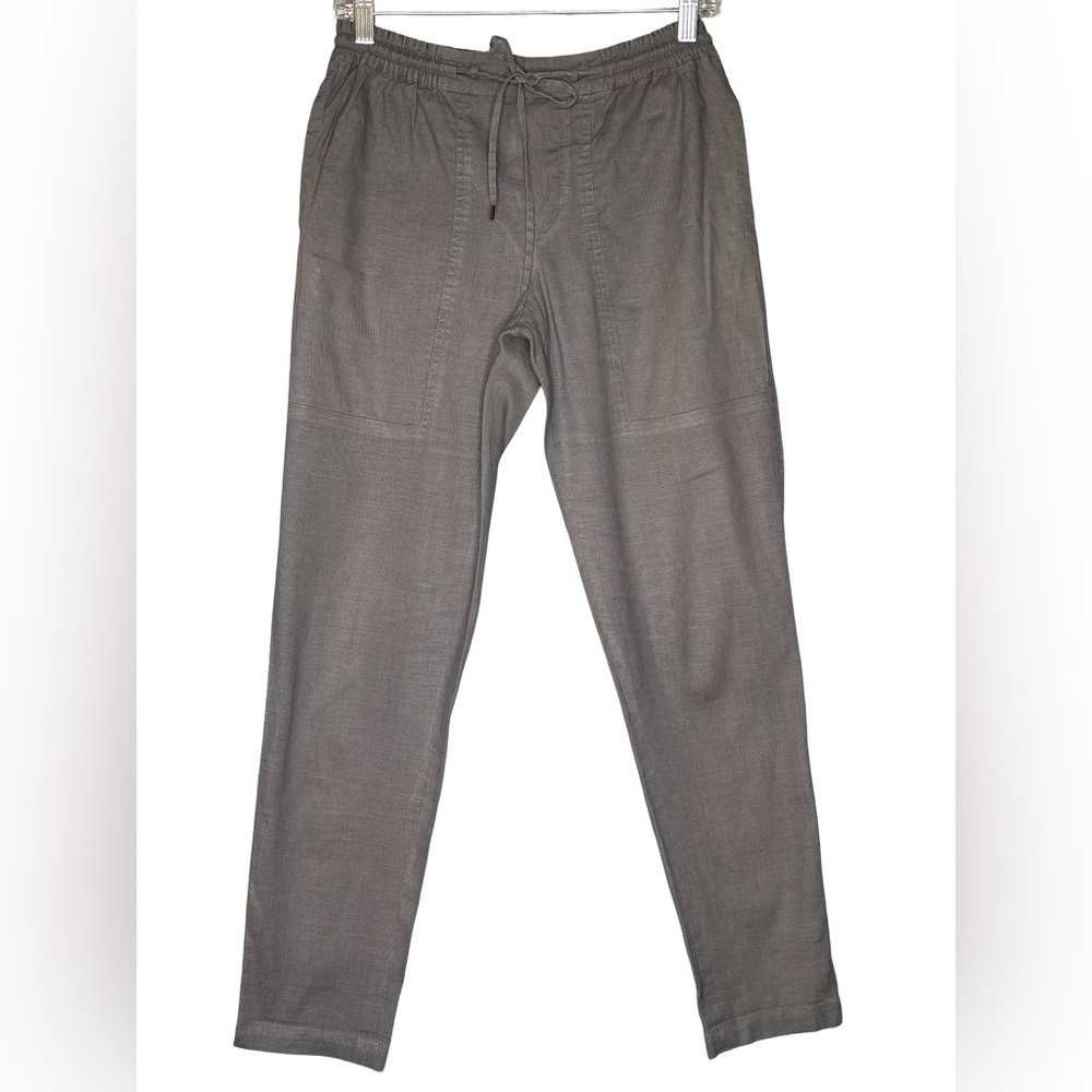 Vince Gray Linen Cotton Trousers, Size Small